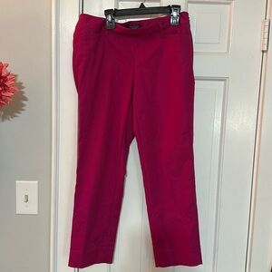 White House Black Market Pink Slim Ankle Pants
